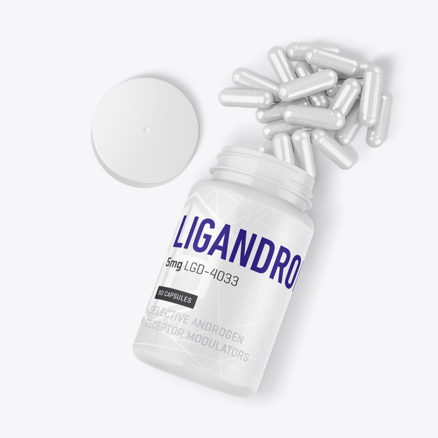 Ligandrol LGD-4033 Capsules - Opened Bottle of Ligandrol with 90 capsules of 5mg