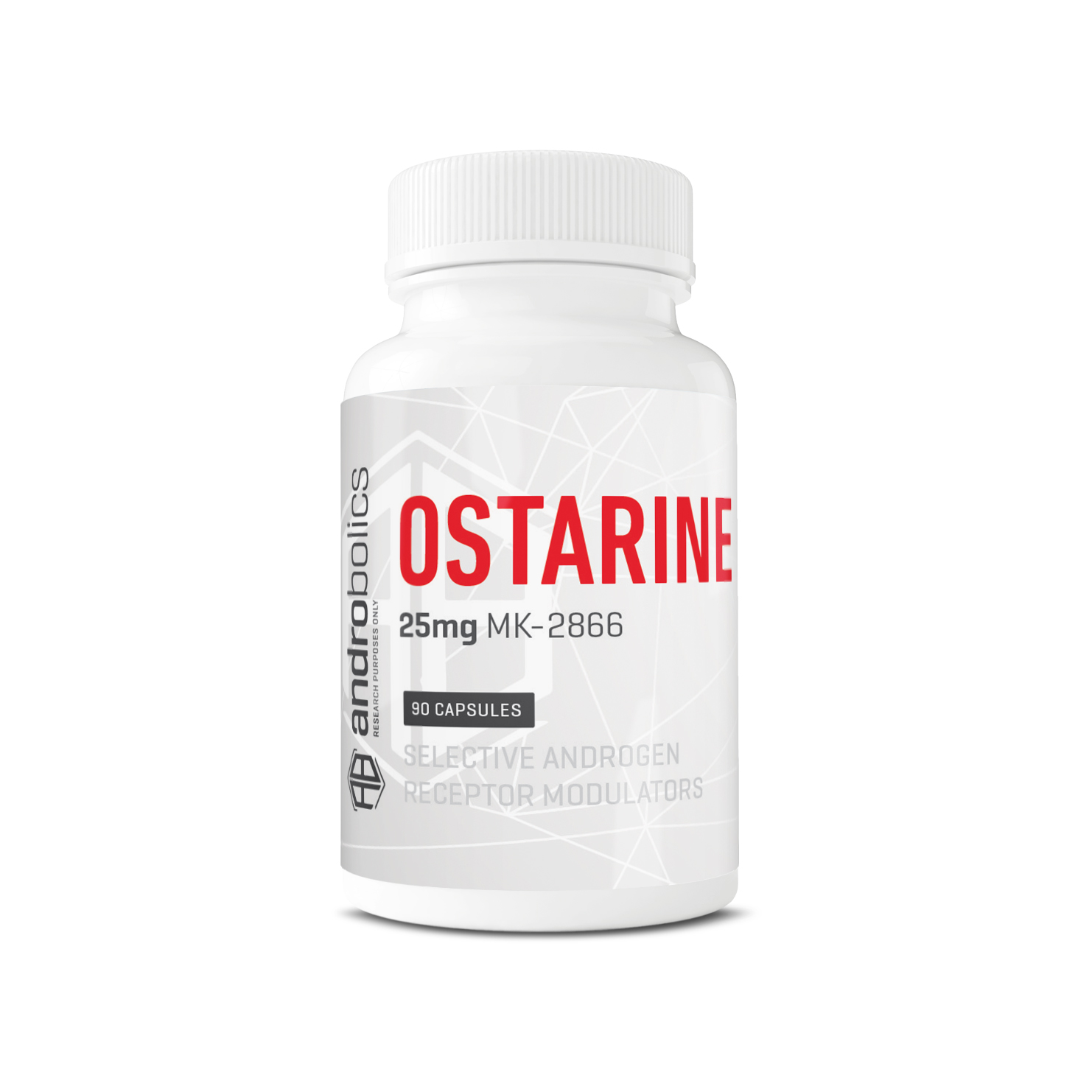 Ostarine Canada - Bottle of Ostarine MK-2866 with 90 capsules of 25mg